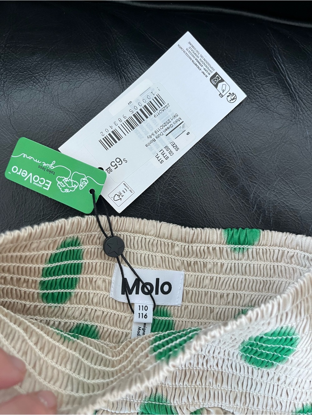 Molo Kids Green Dots Bonita skirt brand new with tags $65 sz 5/6